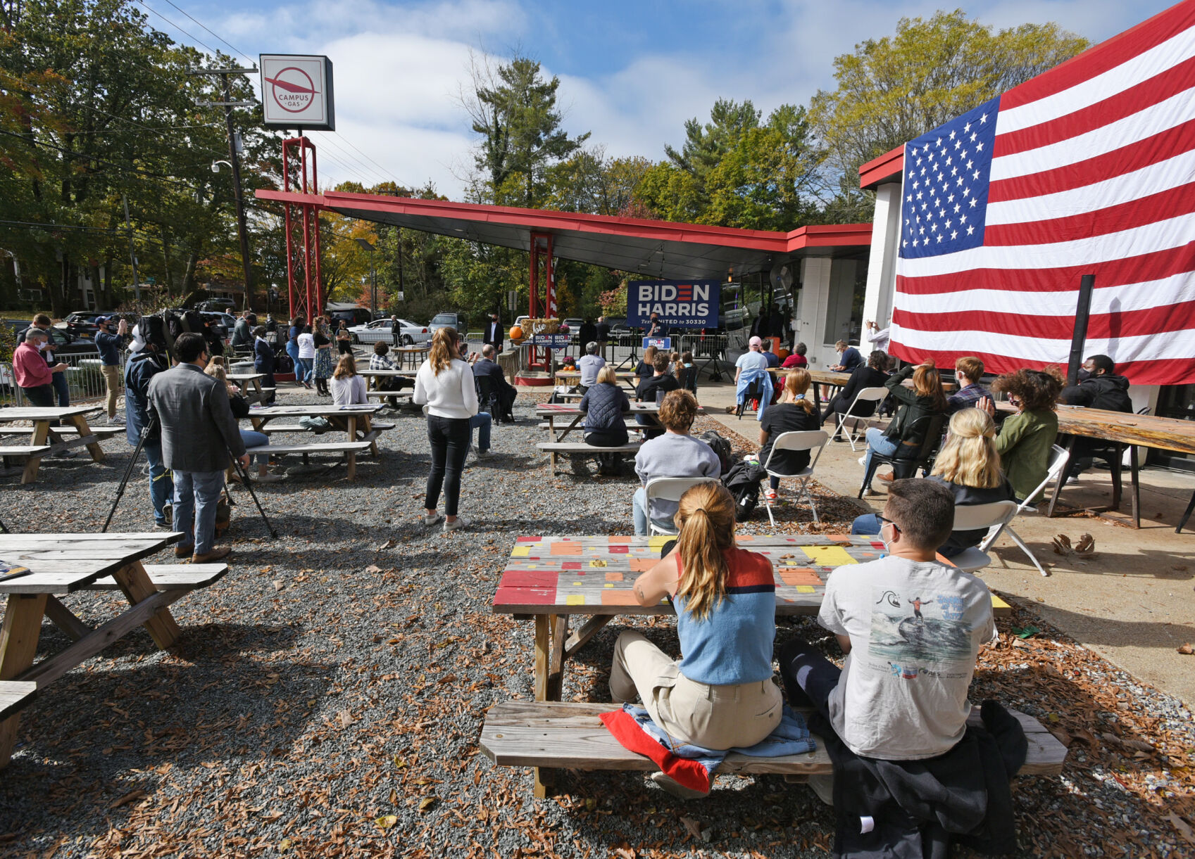 Doug Emhoff campaign stop